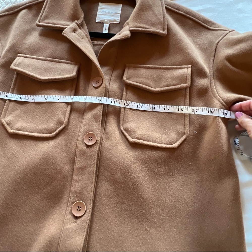 Avec les filles boyfriend shacket cognac size XS - Picture 7 of 8